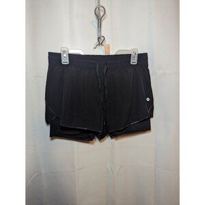 RBX Running Shorts Women Medium Black Stretch Dri Pull On Drawstring Activewear
